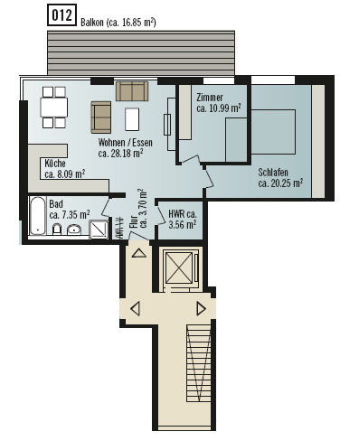 Grundriss Wohnung 012