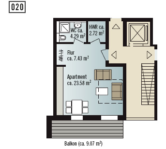Grundriss Wohnung 020